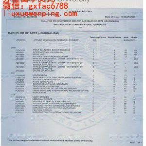 澳大利亚莫纳什大学成绩单