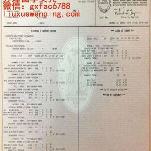 美国南卡大学成绩单