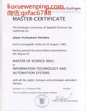 德国埃斯林根专业大学文凭